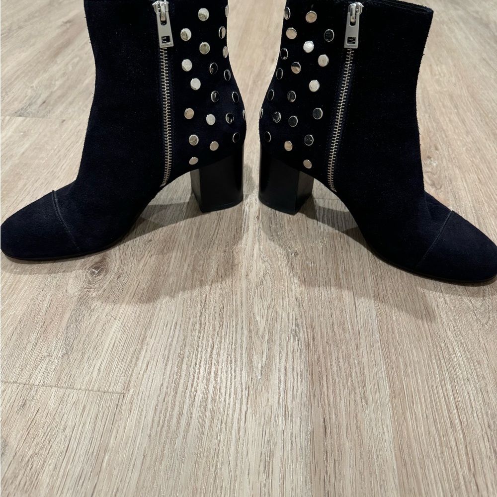 Zadig & Voltaire Navy Suede Booties - Picture 6 of 8